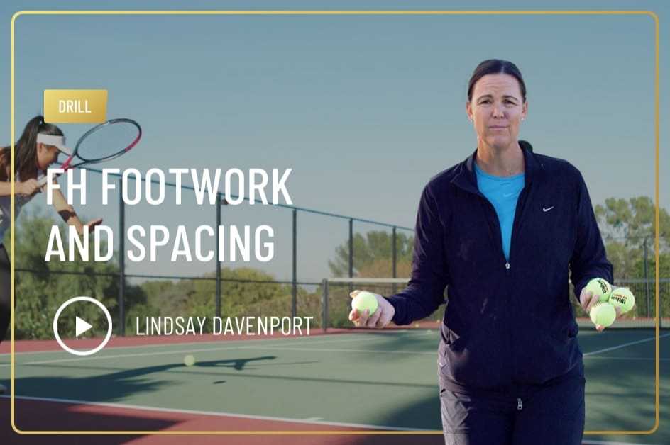 Lindsay Davenport - FH Footwork and Spacing - TopCourt