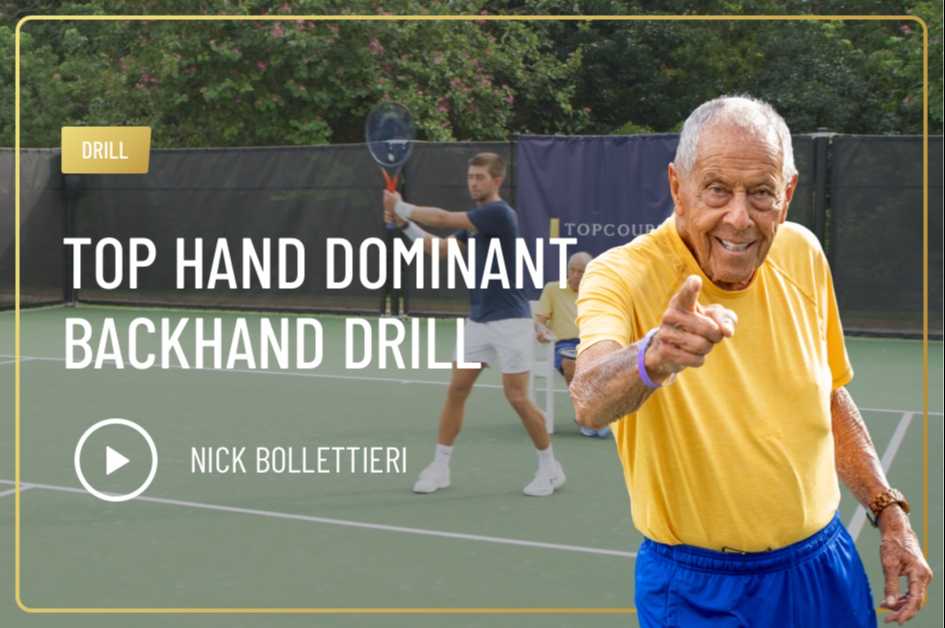 Top Hand Dominant Backhand Drill
